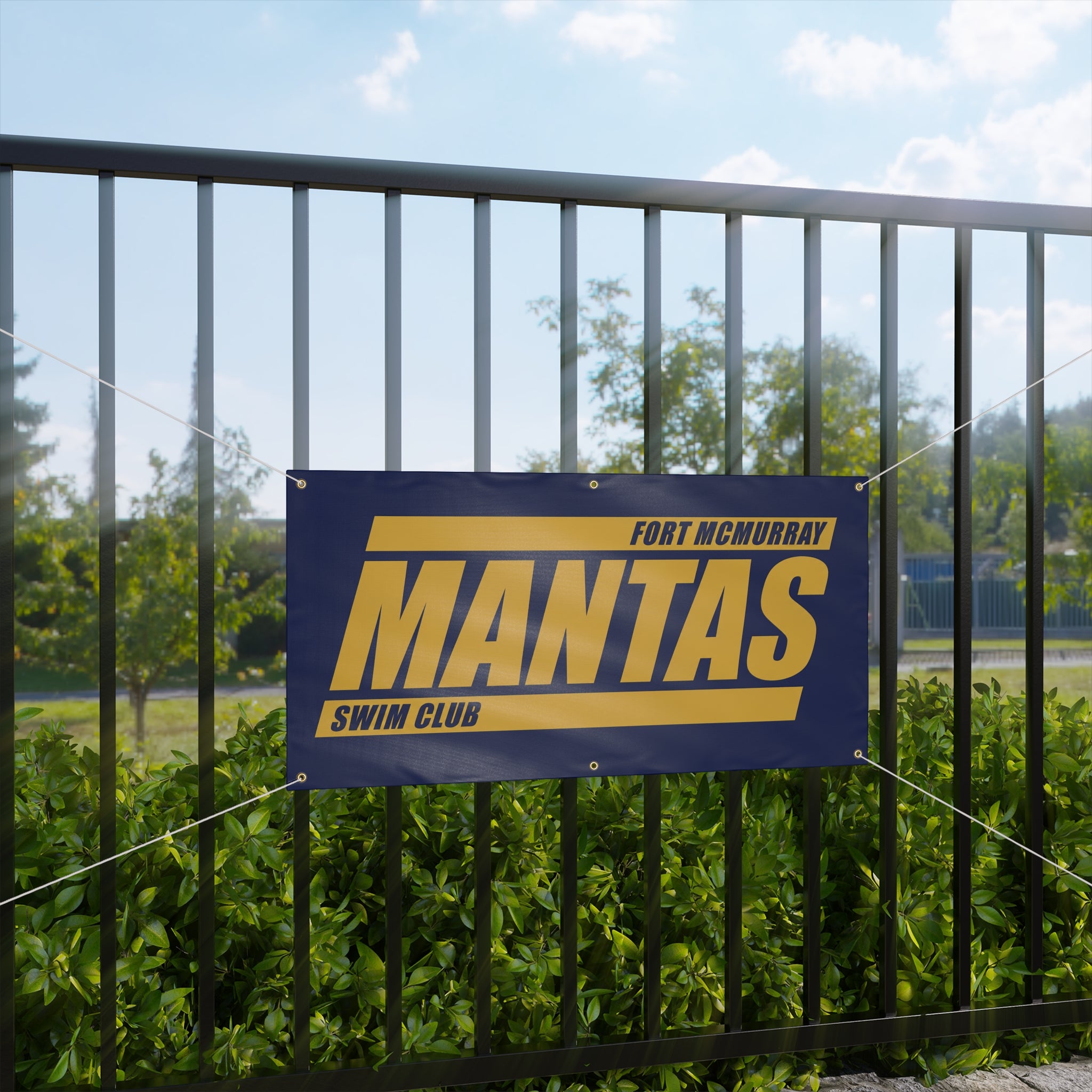 Fort McMurray Mantas Swim Club Banner - Outdoor Team Pride Matte Sign