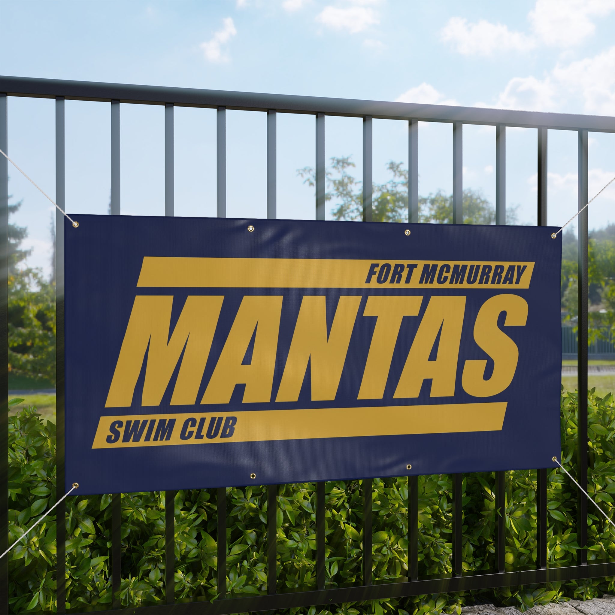 Fort McMurray Mantas Swim Club Banner - Outdoor Team Pride Matte Sign