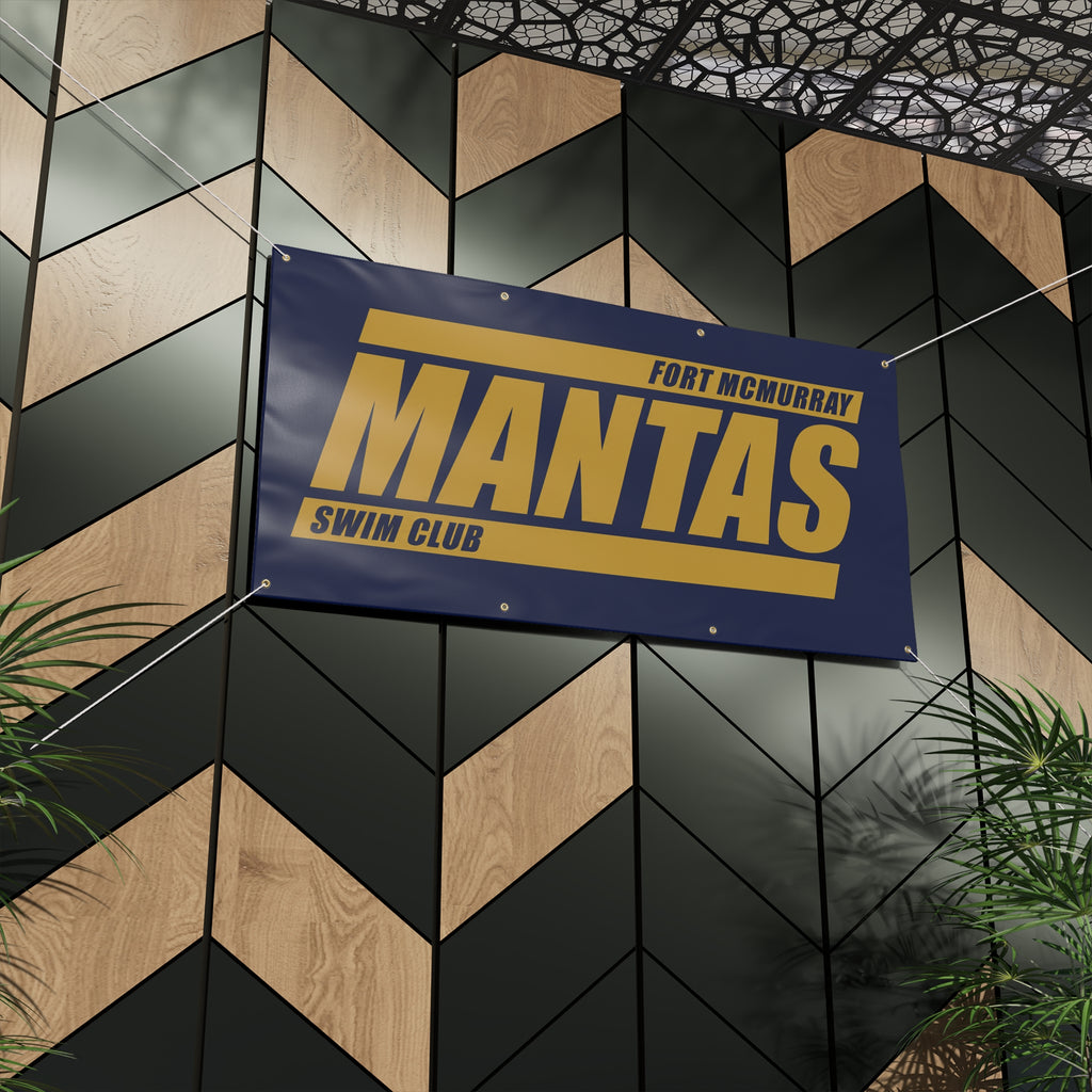 Fort McMurray Mantas Swim Club Banner - Outdoor Team Pride Matte Sign